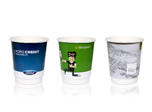 Cupprint Hotcup med 4 farge trykk 200 ml (8oz) 3000 stk 